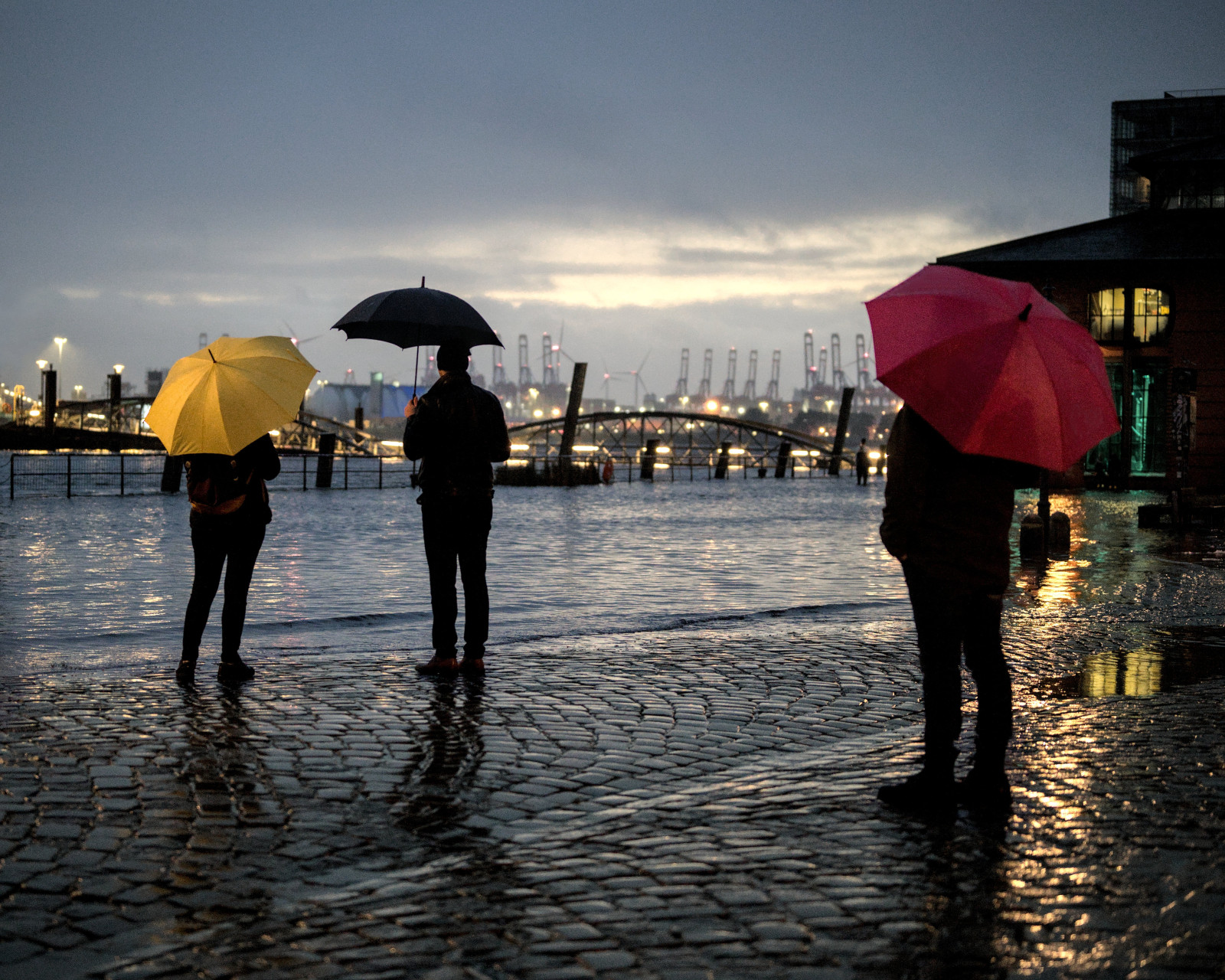 As the water came near